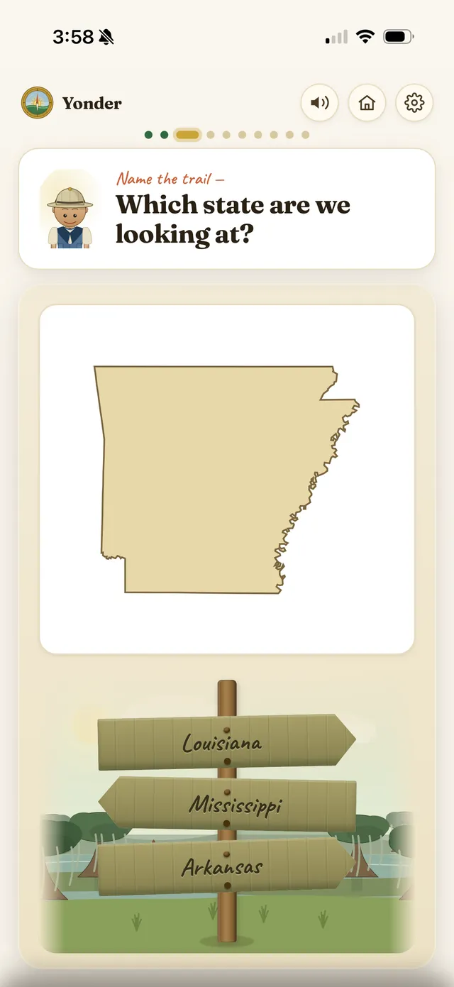 A signpost card — which state?